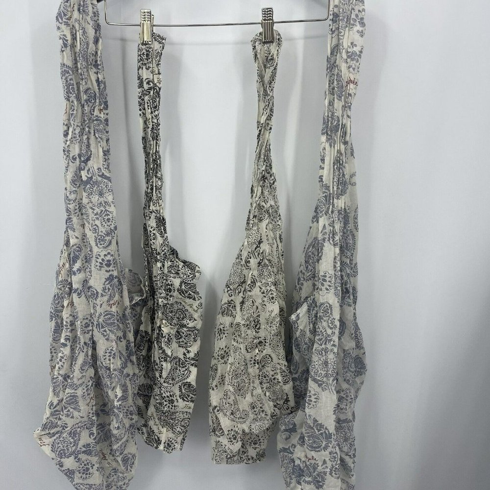 FREE PEOPLE Reusable Cotton Gauze Bag Paisley Floral Shopping Tote Set of 4 Mix
